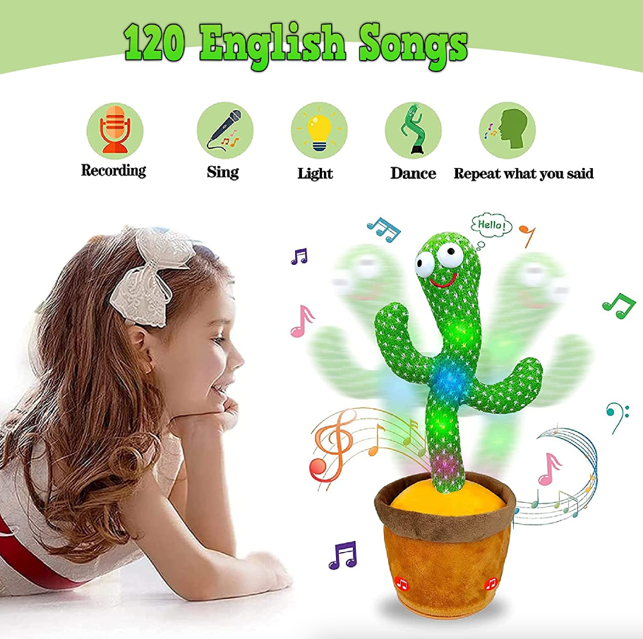 LED Dancing cactus toy