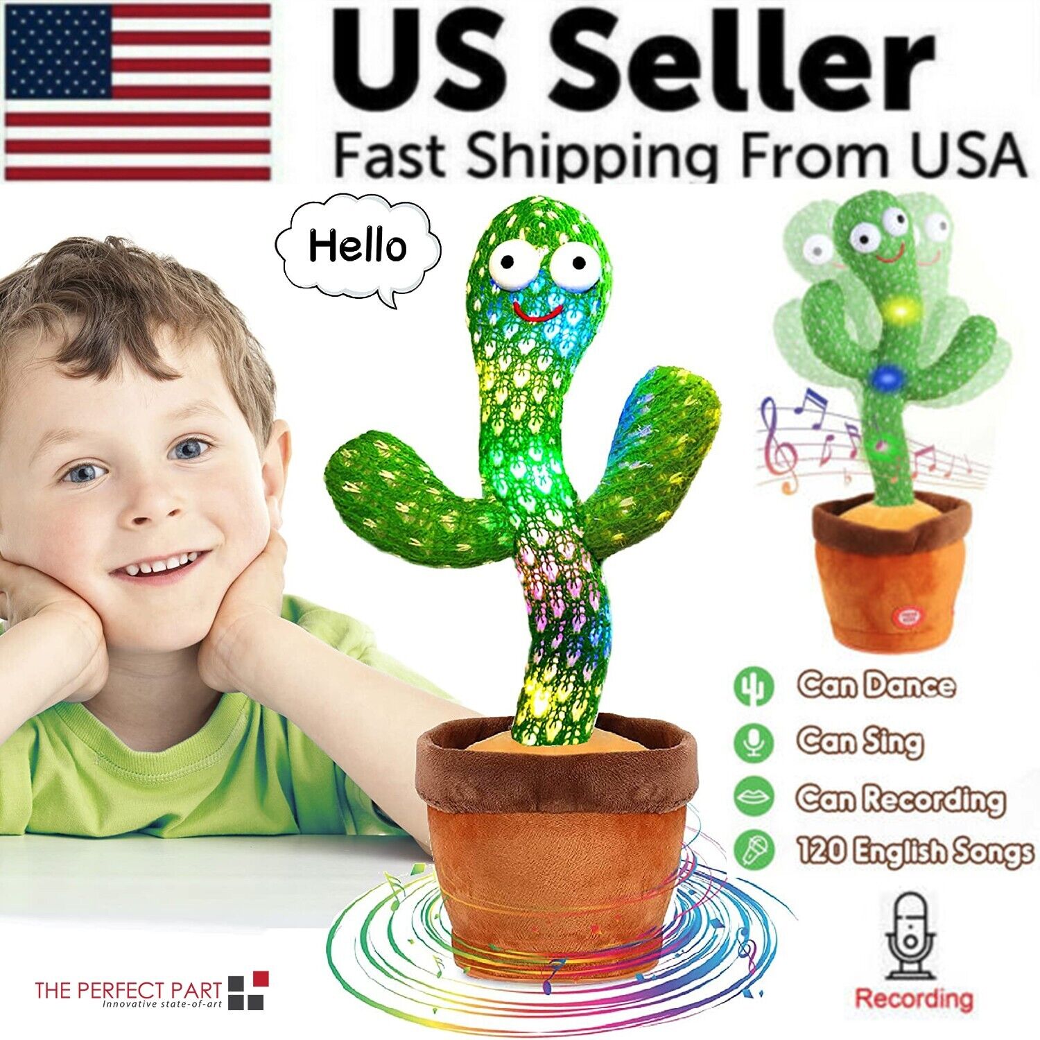 LED Dancing cactus toy