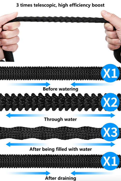 4X Stronger Deluxe Expandable Flexible Garden Hose Water Hose 25, 50, 75ft