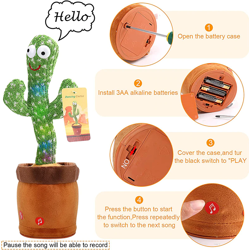 LED Dancing cactus toy