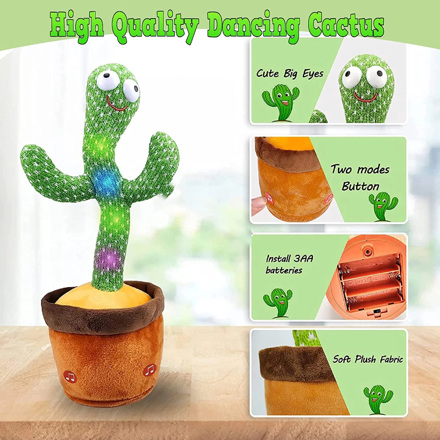 LED Dancing cactus toy
