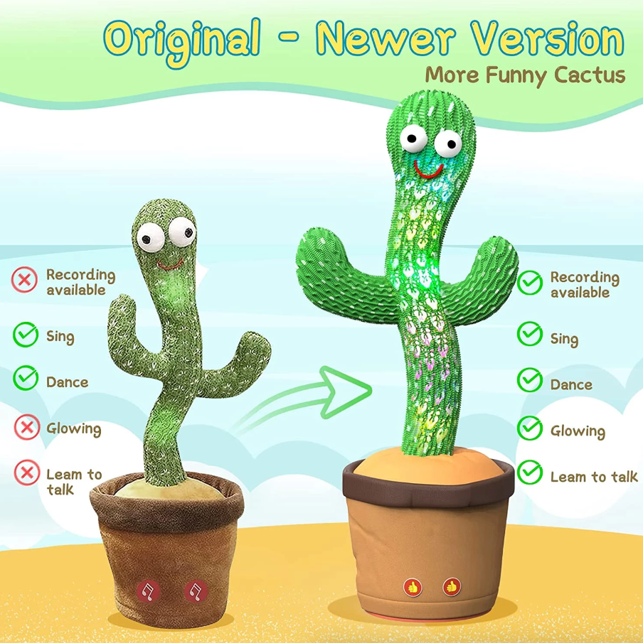 LED Dancing cactus toy