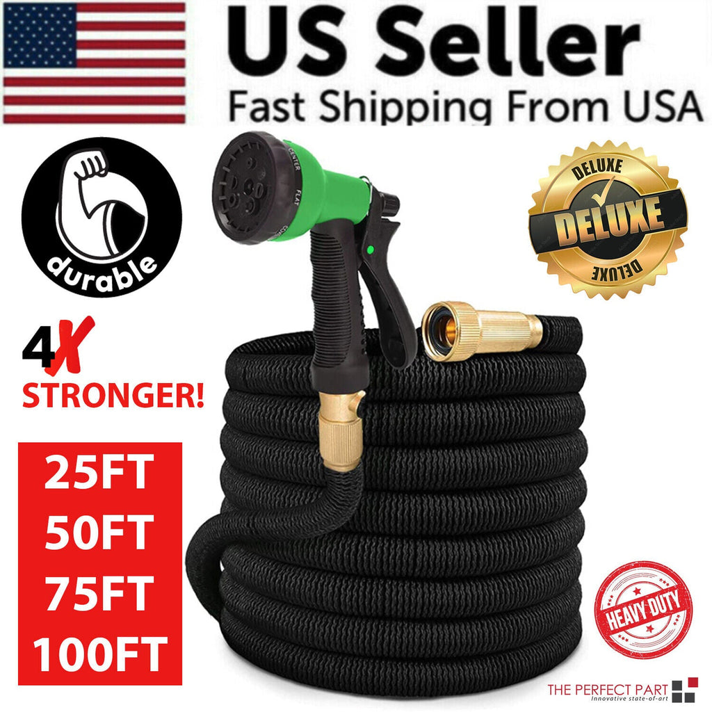 4X Stronger Deluxe Expandable Flexible Garden Hose Water Hose 25, 50, 75ft