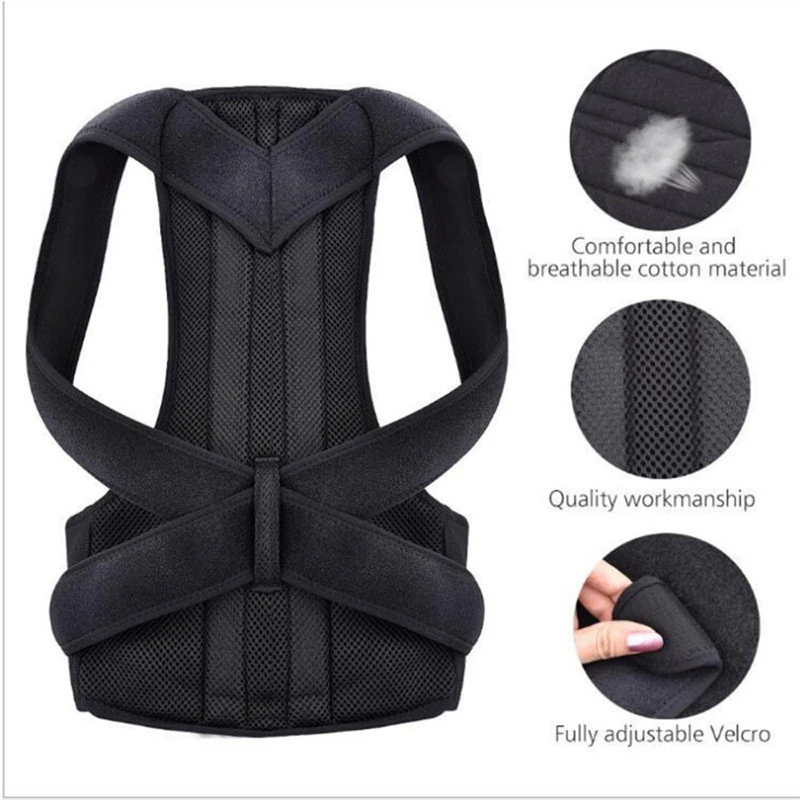 Adjustable Posture Corrector Low Back Support Shoulder Brace Belt for Men and Women