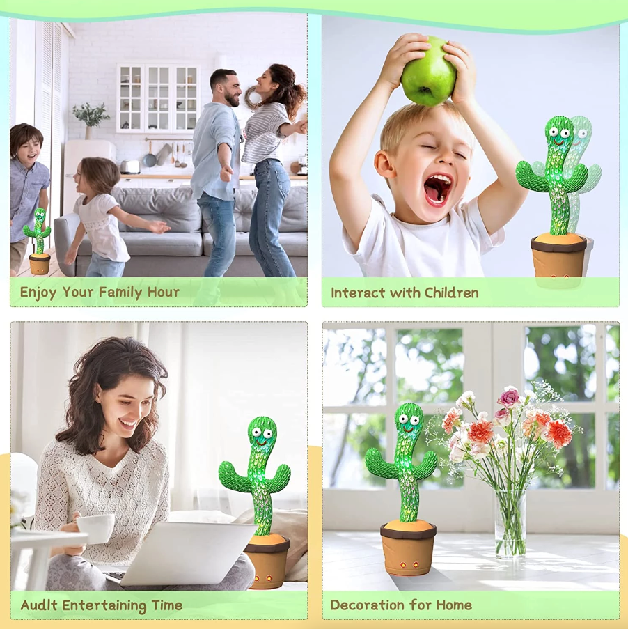 LED Dancing cactus toy