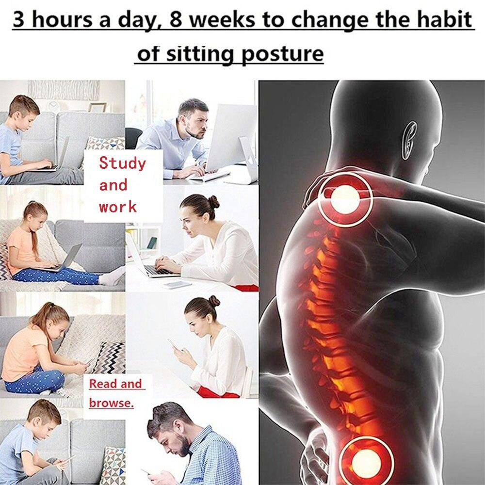 Adjustable Posture Corrector Low Back Support Shoulder Brace Belt for Men and Women