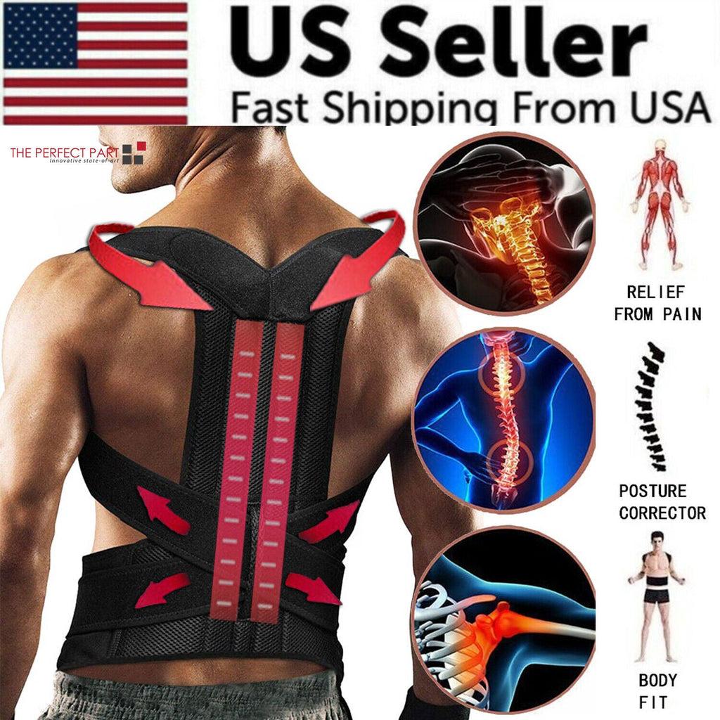 Adjustable Posture Corrector Low Back Support Shoulder Brace Belt for Men and Women